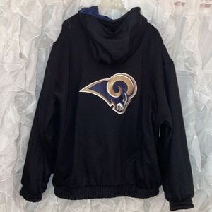 Vintage Reebok St. Louis RAMS coat/ jacket that’s reversible! Size 2XL unisex
